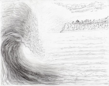 Нарисовать ЦУНАМИ