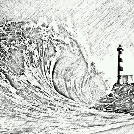 Море волны рисунки для начинающих