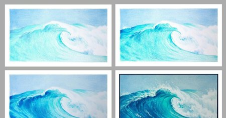 Поэтапное рисование моря