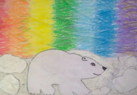 Рисование Северное сияние в подготовительной группе