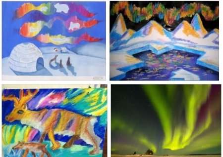 Арктический пейзаж рисование в детском саду