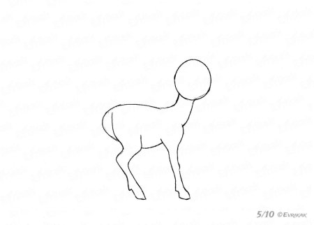 Рисунок серебряное копытце 4 класс легкий поэтапно