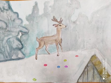 Иллюстрация к сказке серебряное копытце детские рисунки