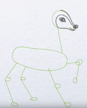 Серебряное копытце поэтапное рисование