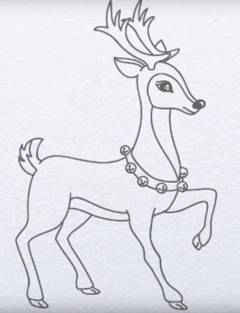 Олень для срисовки