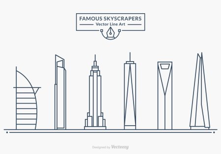 Рисунок небоскреба легкий