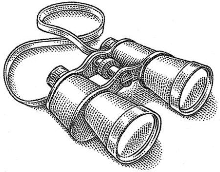 Бинокли темном фоне