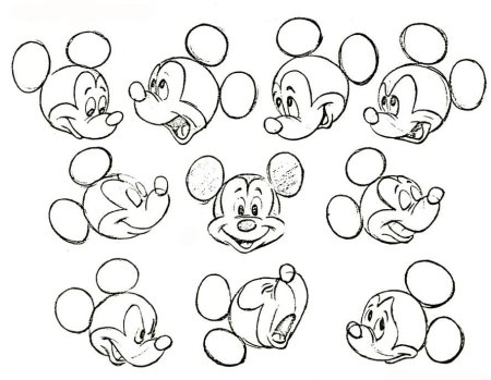 Схемы рисования Диснеевских персонажей