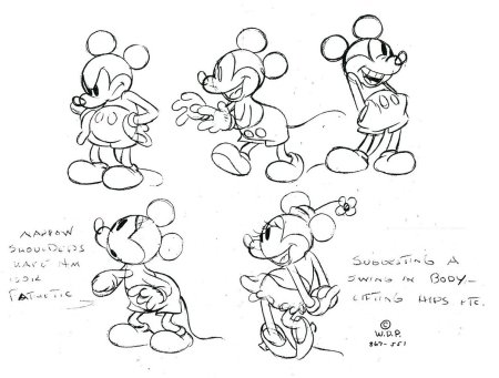 Микки Маус model Sheet