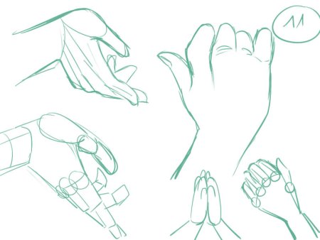 Схема рисования рук