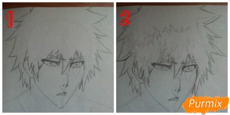 Нарисовать Ичиго Куросаки карандашом