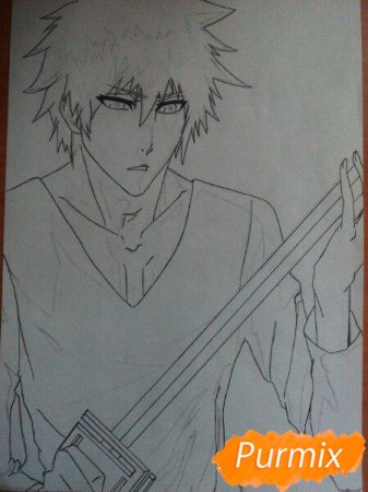 Рисунки Ичиго Куросаки в полный рост