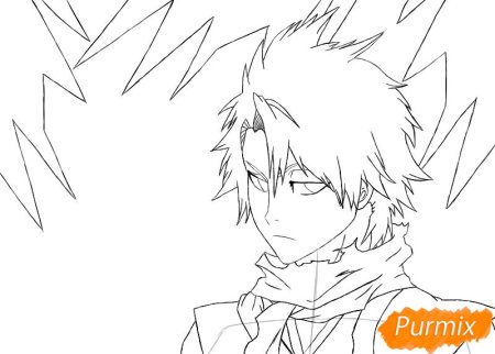 Нарисовать Ичиго Куросаки карандашом
