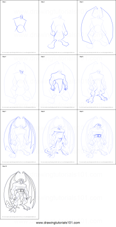 Горгулья карандашом