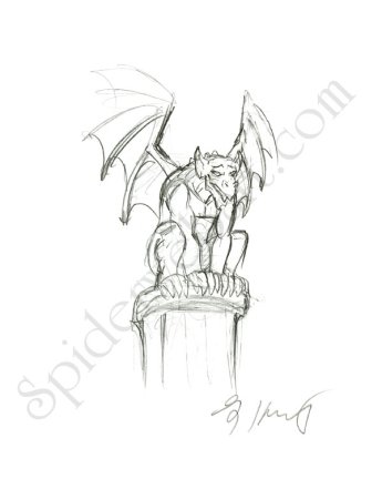 Горгулья раскраска