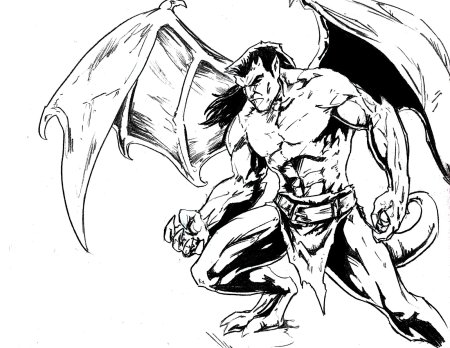 Горгулья карандашом