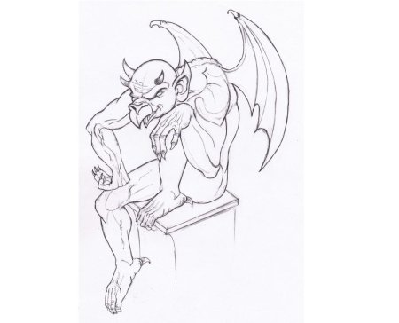 Горгулья карандашом