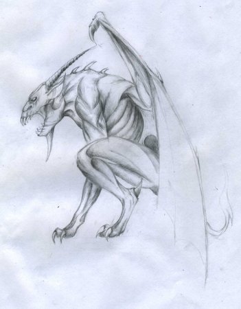 Горгулья раскраска