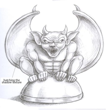 Эскиз демон Горгулья