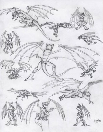 Горгулья тату эскизы