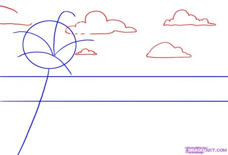 Поэтапное рисование моря