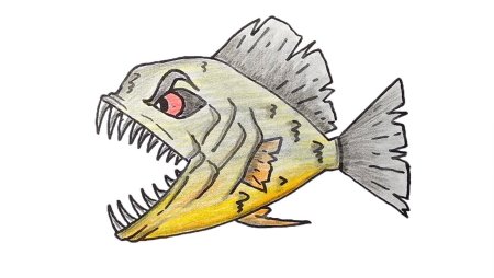 Нарисовать пиранью