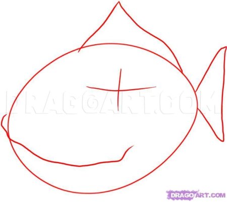 Нарисовать пиранью карандашом поэтапно