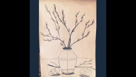 Рисование вербы