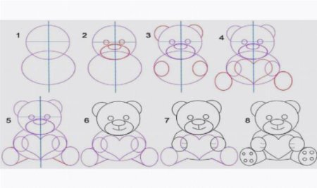 Плюшевый мишка поэтапно