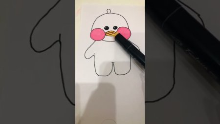 Нарисованная утка лалафанфан нарисовать из тиктока