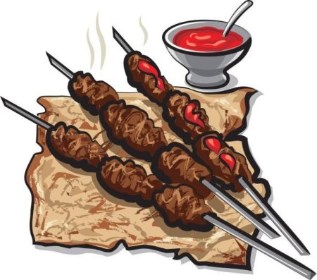 Рисунок шашлыка для срисовки