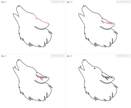 Маска волка раскраска