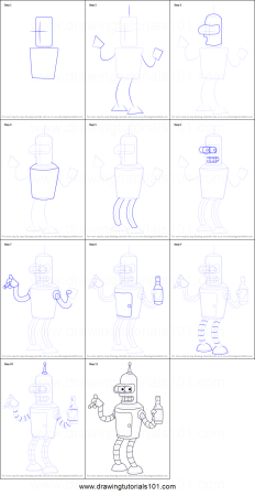 Бендер рисунок поэтапно