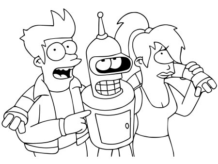 Футурама рисунок карандашом