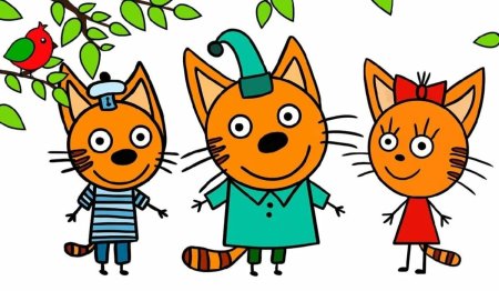 Коржик Карамелька и компот 3 кота