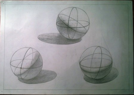 Поэтапное построение шара