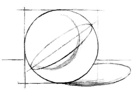 Рисование объемного шара