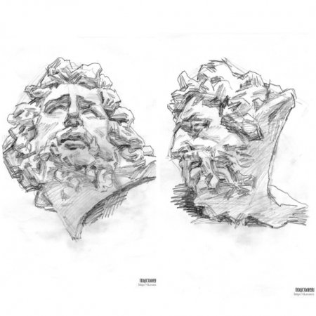 Лаокоон гипсовая голова