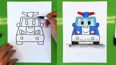 Рисунок Хелли из Робокар Поли