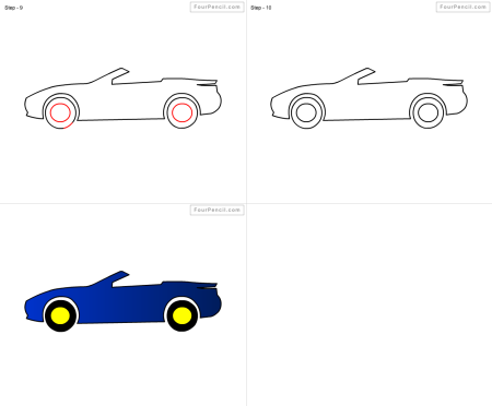 Рисунки автомобилей карандашом для начинающих