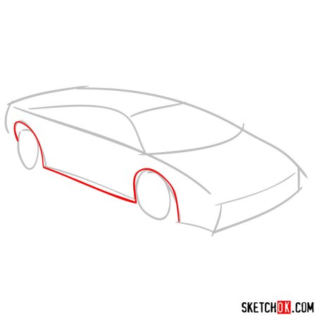 Ламборджини рисунок карандашом детский