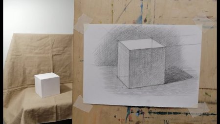 Штриховка Куба Академический рисунок