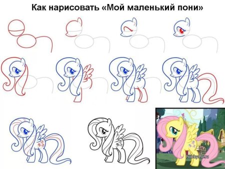 Рисунки пони карандашом детские