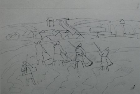 Сенокос карандашом