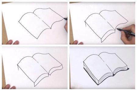 Как нарисовать книгу карандашом поэтапно