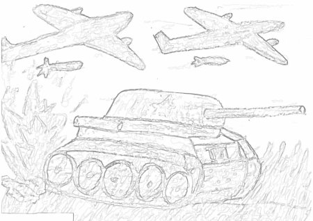 Детские рисунки на тему война карандашом