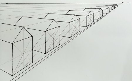 Линейная перспектива куб снизу