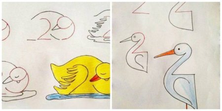 Рисование из цифр для детей
