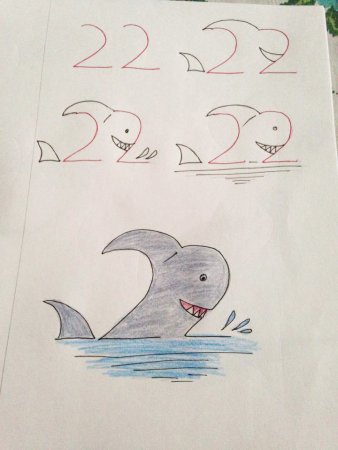 Рисование из цифр для детей