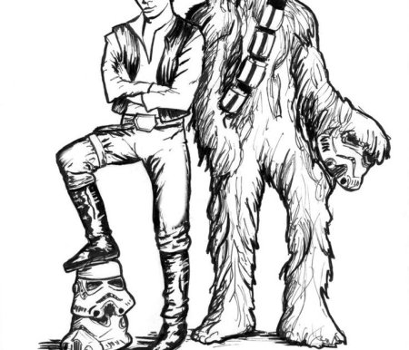 Чубакка раскраска